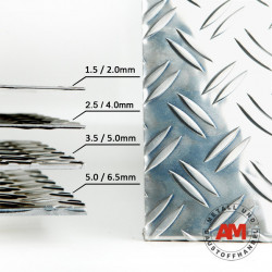 3,5/5mm Alu Riffelblech Duett Aluminium Blech Warzenblech kostenloser Versand 